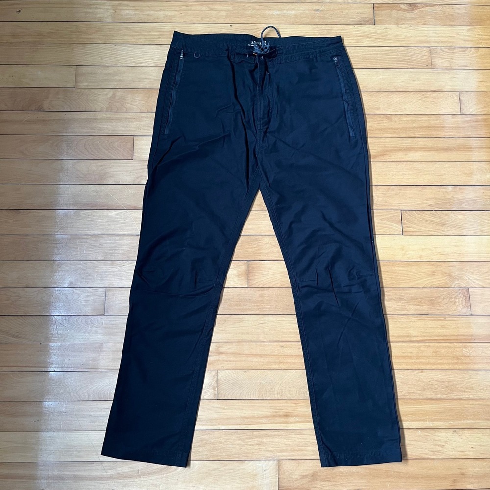 Roark Layover 2.0 Adventure Travel Pants Mens 34 Black Cotton Nylon Stretch